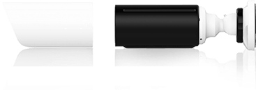 H.265+対応、屋外防雨5MP PoEネットワークカメラ(RK-520FRE）は、自然光からの影響を抑える特別に設計した日除けカバーを搭載